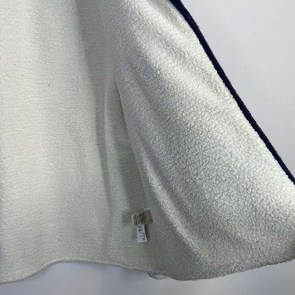 LL Bean Ragg Lambs Wool Fair Isle Sherpa Lined Zip Cardigan Sweater XL Petite - Picture 8 of 16